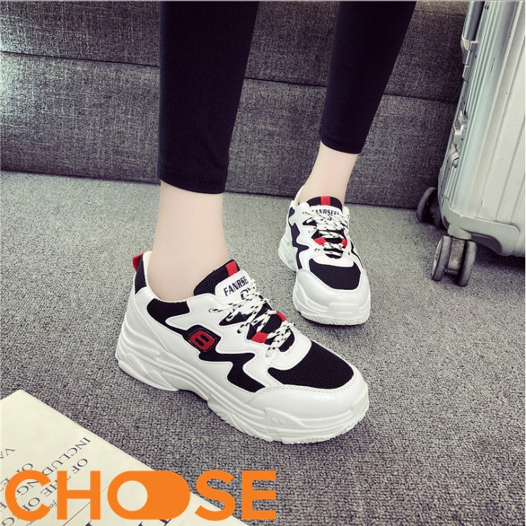 Giày Nữ Mẫu Sneaker Choose Độn Đế ULZANG Mới Phối Viền ZicZac G2615