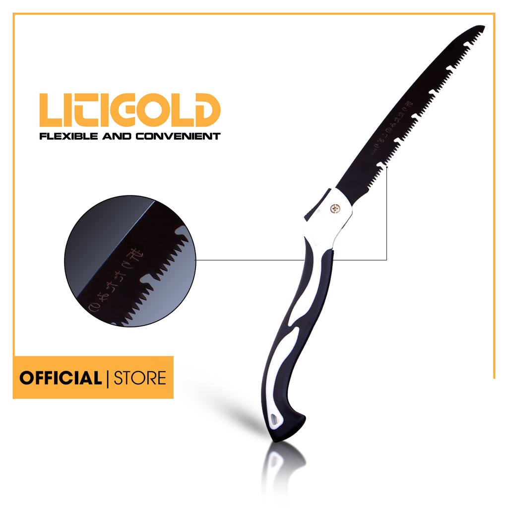 Cưa Cầm Tay Gấp Gọn Nhật Bản LTG-1642 LITIGOLD Thép SK5 Lưỡi 35Cm Siêu Bén - Cưa Cây Cưa Gỗ Lưỡi Thép Hợp Kim SK5