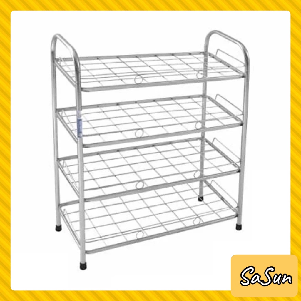 Kệ Để Giày Dép 4 Tầng Inox Cao Cấp.