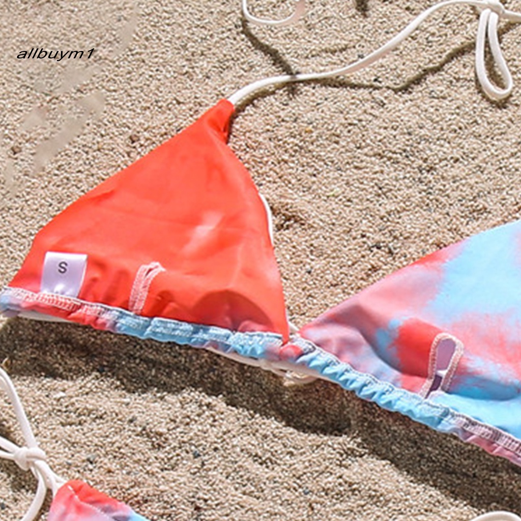 Set đồ bơi bikini mềm mại in màu gradient thời trang mùa hè dành cho nữ