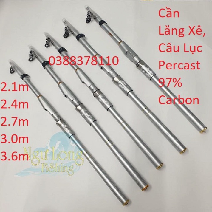 big big sale Cần Máy Rút Cần Câu Lăng Xê, Câu Lục Percast 97% Carbon Độ Dài 2m1 - 3m6 CM-2 ( sale xả hàng ) - tri ân quý
