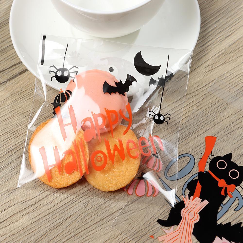 Set 100 Túi Đựng Bánh Kẹo Trang Trí Tiệc Halloween Dễ Thương