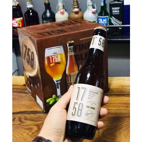 Thùng 12 chai Bia 1758 IPA 6.5% Bỉ - 330ml