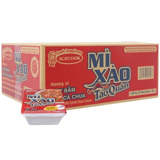 Thùng 18 khay mì xào khô táo quân 85g