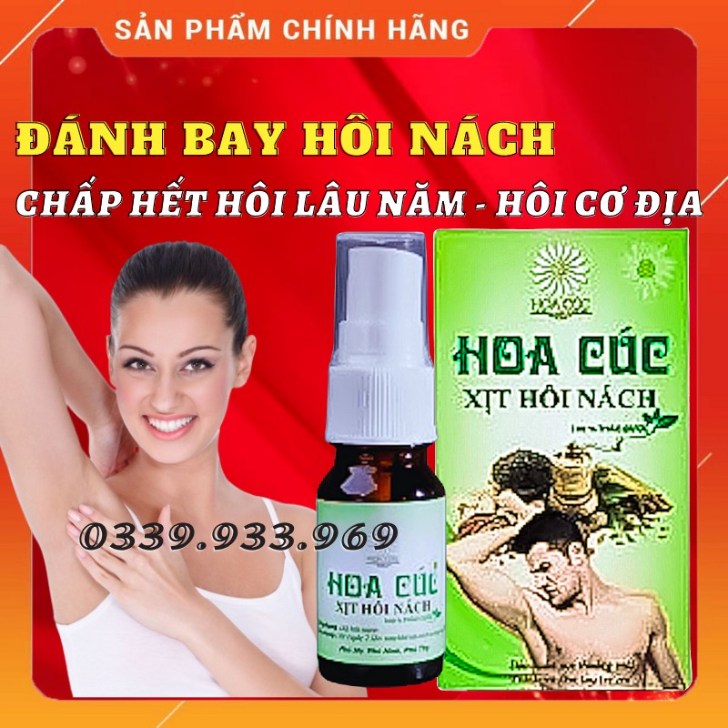 Xịt Hôi Nách Hoa Cúc Chính Hãng - Khử Mùi Hôi Nách - Ngăn Tiết Mồ Hôi - Giảm Thâm 10ml