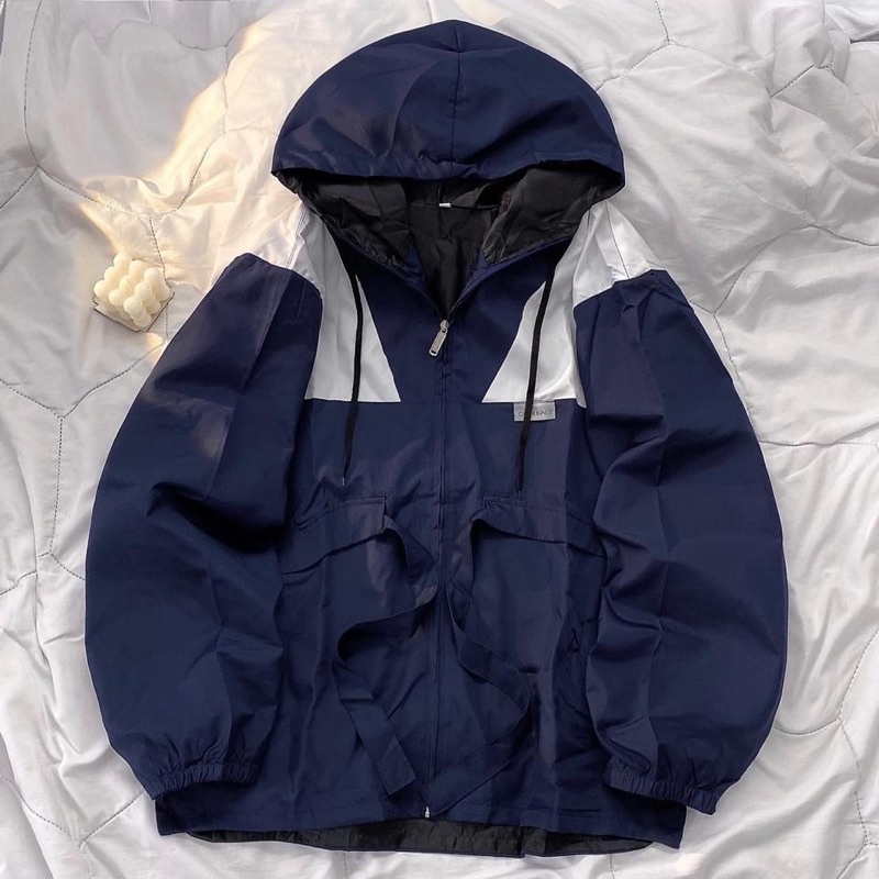 (CÓ SẴN) Áo khoác dù 2 lớp thắt eo Cat unisex (nam nữ mặc được)