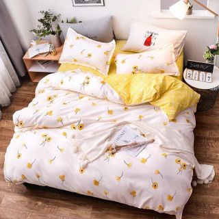 Bộ ga gối vỏ chăn poly cotton Hàn Quốc