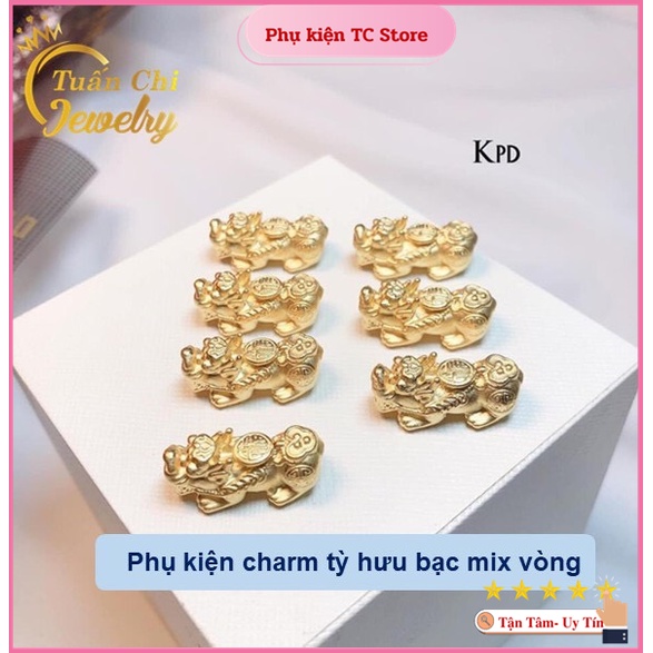 FREESHIP Tỳ Hưu Bạc Cao Cấp, Bạc Xi Vàng Mang Lại May Mắn, Tài Lộc, Phụ Kiện Vòng Nam Nữ [Vòng Tay Đôi]