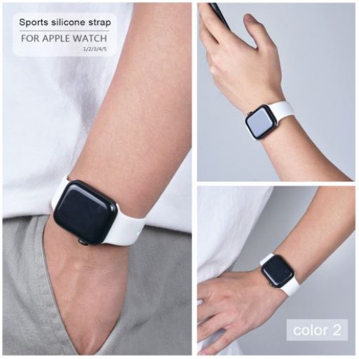 Dây apple watch ❤️𝐅𝐑𝐄𝐄𝐒𝐇𝐈𝐏❤️ Dây Đồng Hồ Apple Watch Sport Band Cao Su Series 5|4|3|2|1[Hàng loại 1]