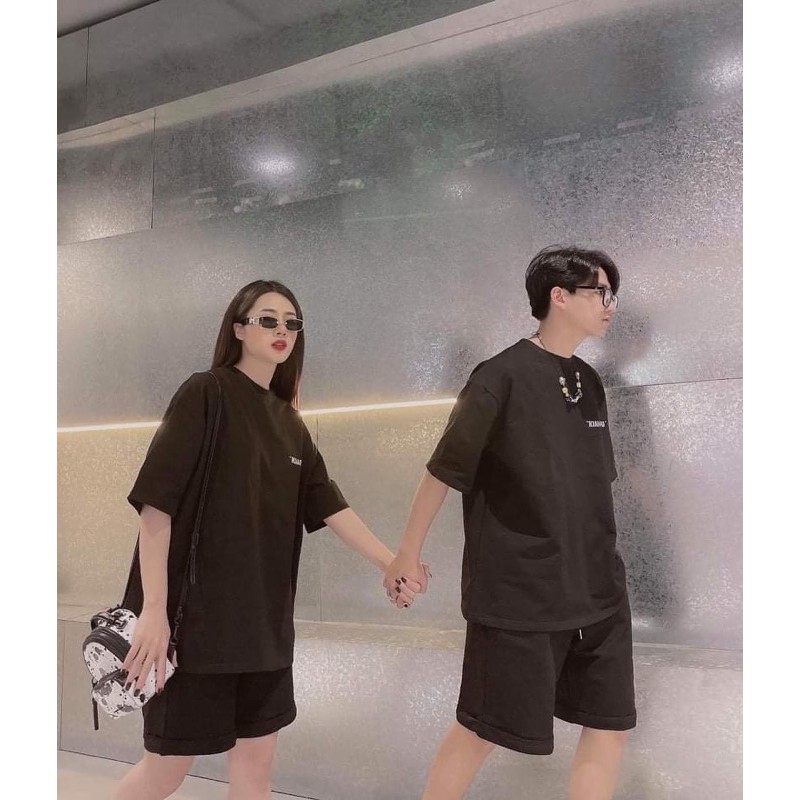 Bộ cotton áo dáng rộng+ quần unisex nhiều màu (có ảnh thật ) | BigBuy360 - bigbuy360.vn