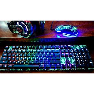 COMBO MOTOSPEED GAMING  GS700 RAINBOW   ( PHÍM + CHUỘT + TAI NGHE )