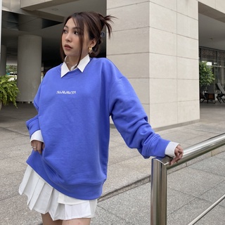 Áo nỉ tay dài Logo Basic - Blue*violet