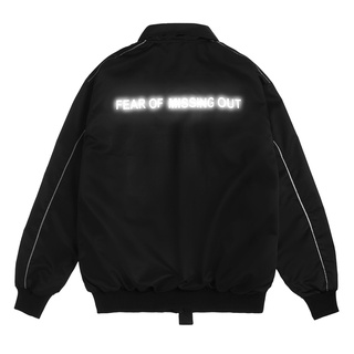 Áo khoác dù Unisex FOMO DRAWSTRING JACKET (Black)