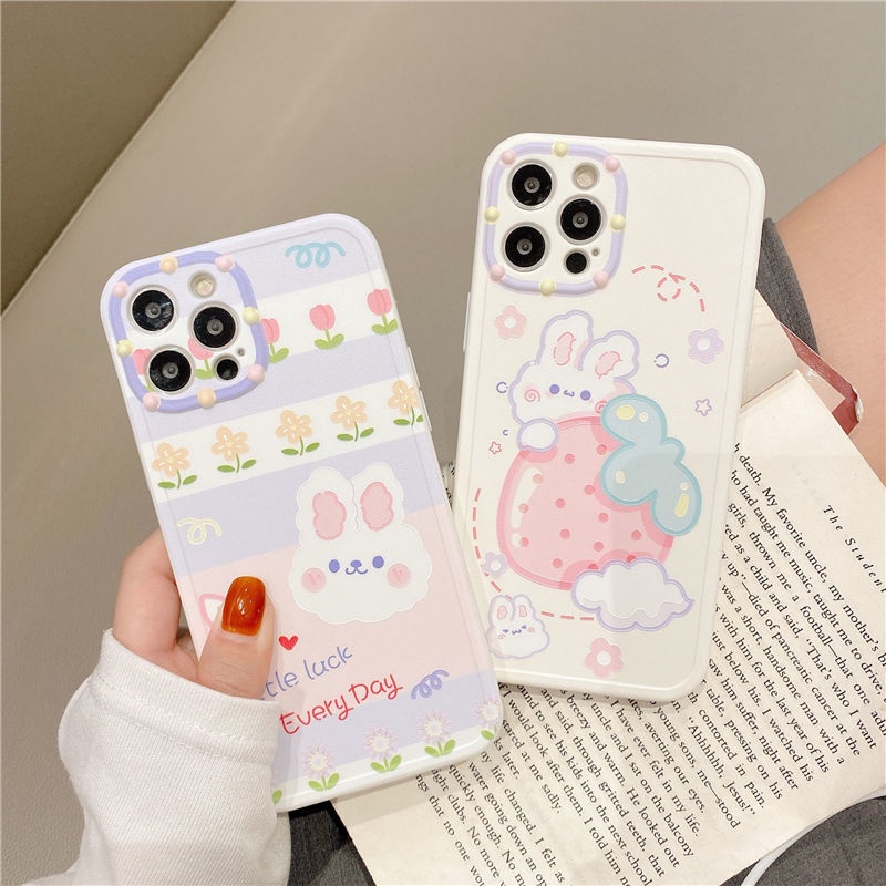 Ốp Điện Thoại In Hình Thỏ Dễ Thương Cho Apple 13 11 Iphone12promax XS/XR 8plus7