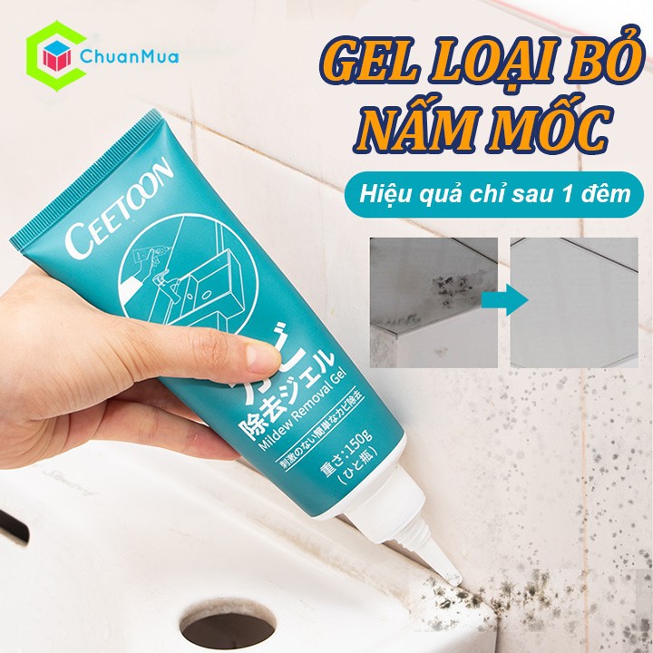 Gel Tẩy Làm Sạch Nấm Mốc, Mảng Bám Đa Năng Tuýp 150g ( Tẩy Nấm Mốc Tủ Lạnh, Nhà Vệ Sinh, Bồn Rửa Chén, Máy Giặt,...)