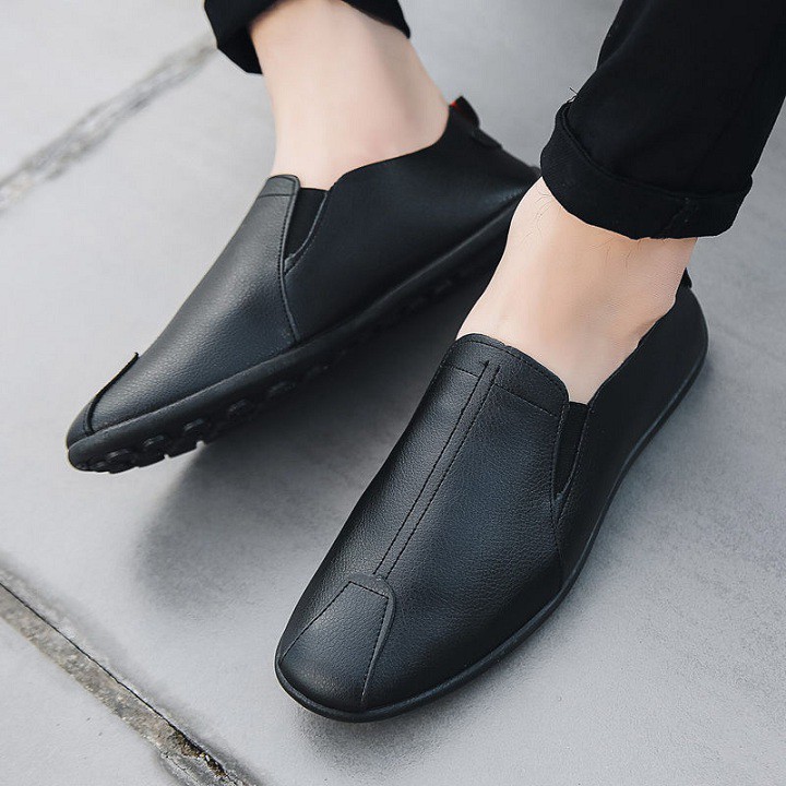 Giày lười nam chất liệu da cao cấp siêu mềm phong cách Hàn Quốc cá tính đi làm đi chơi
