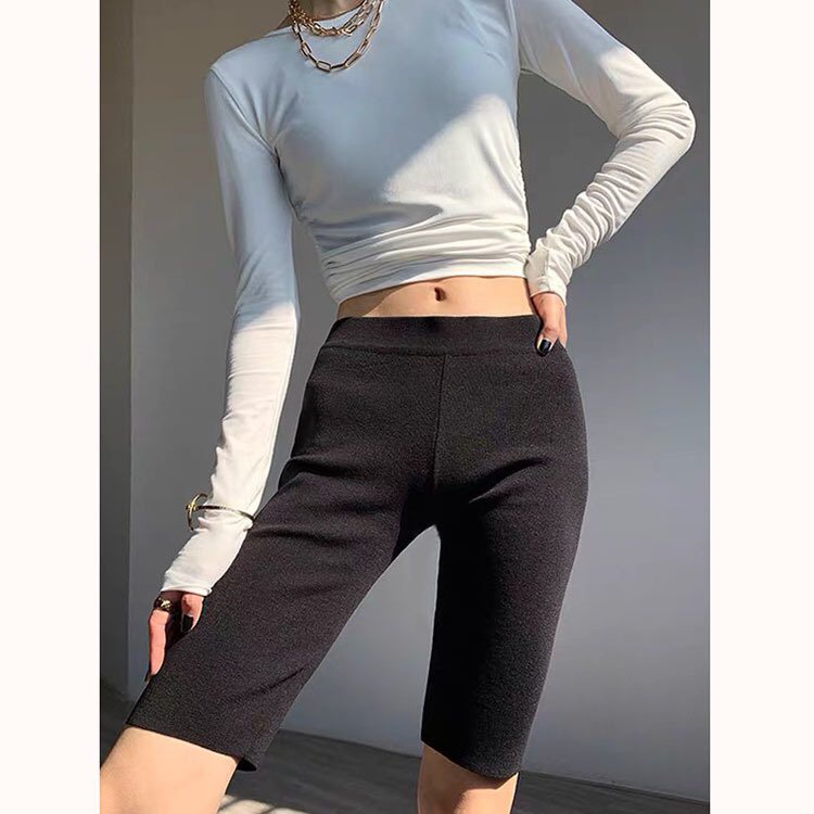 Quần Legging Cuộn Nhập Thái - Caheo.closet Nữ [FREESHIP] - Quần legging nữ dáng lửng GYMER