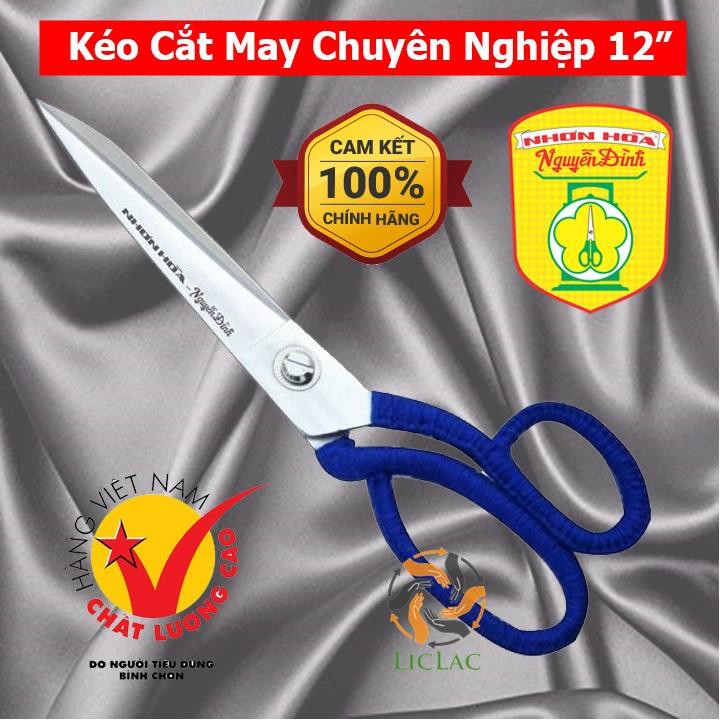 Kéo cắt may chuyên nghiệp Nhơn Hòa 12 - Kéo cắt vải Cao Cấp chính hiệu Nhơn Hòa Nguyễn Đình NHK-12TR