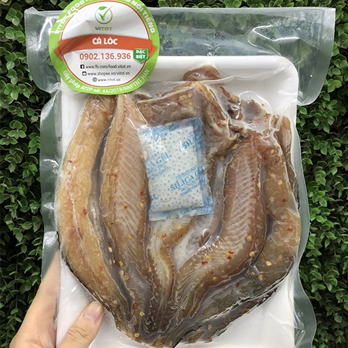 Khô Cá Lóc 2 Nắng VITOT Ngon Đậm Đà Đến Từng Thớ Thịt, Đóng Gói 500gr