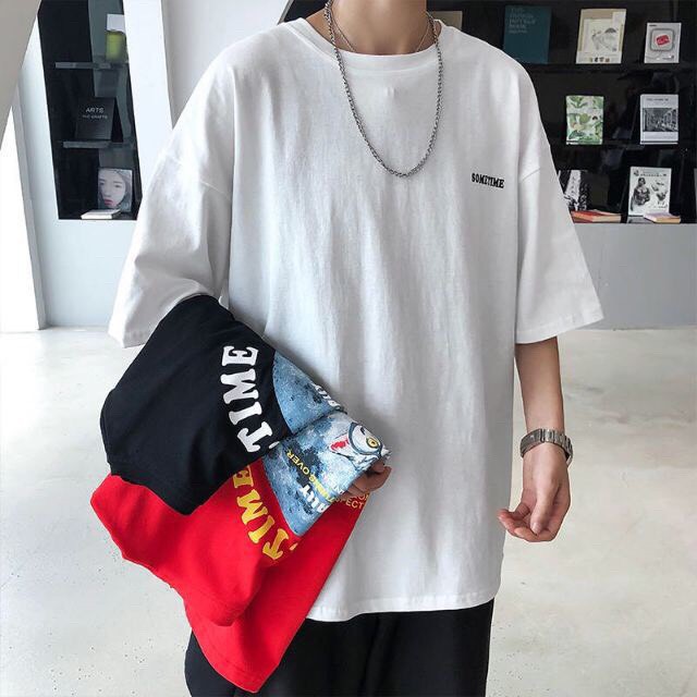 Áo phông, áo thun nam nữ form rộng tay lỡ Unisex MÈO SOME TIME Từ 50-70kg
