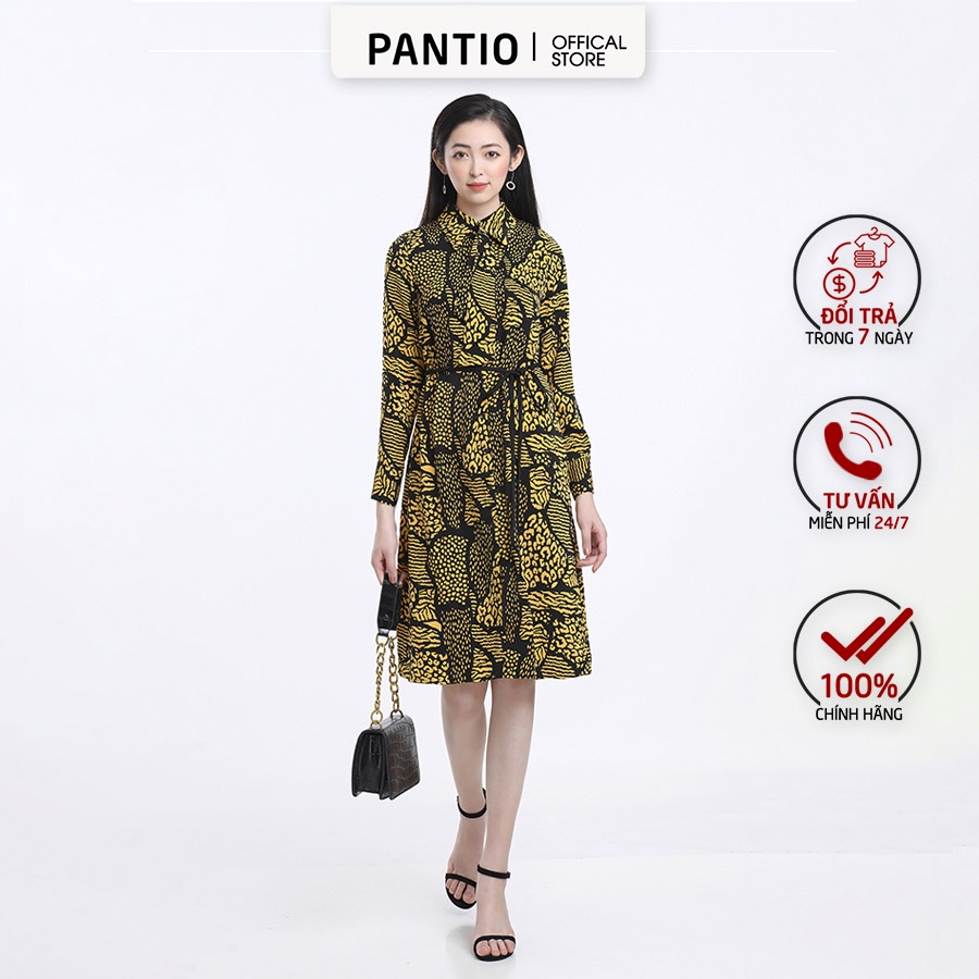 Đầm dạo phố phối hoạ tiết màu FDP52557 - PANTIO