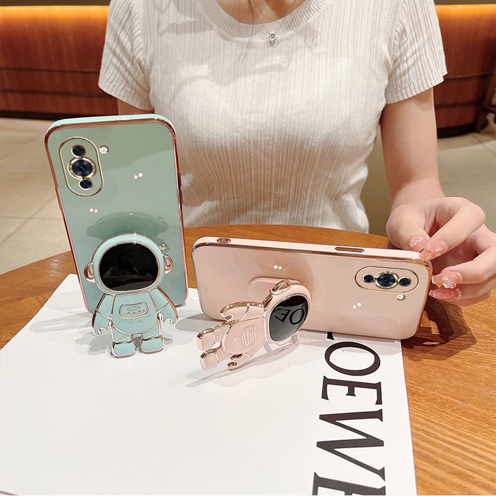 Ốp Điện Thoại Silicon Dẻo Họa Tiết Phi Hành Gia Kèm Giá Đỡ Cho Huawei Nova 3 3i 4 5T 7i 8i 9 se