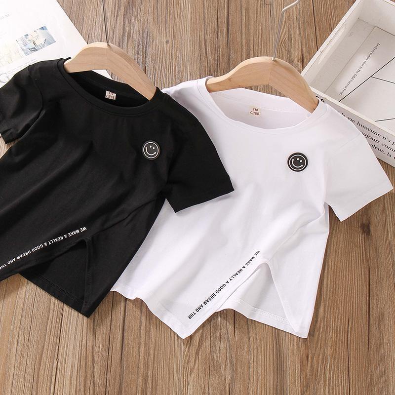 Áo Thun Cotton Tay Ngắn Hở Bụng Phong Cách Thời Trang Mới Dành Cho Bé Gái 2022