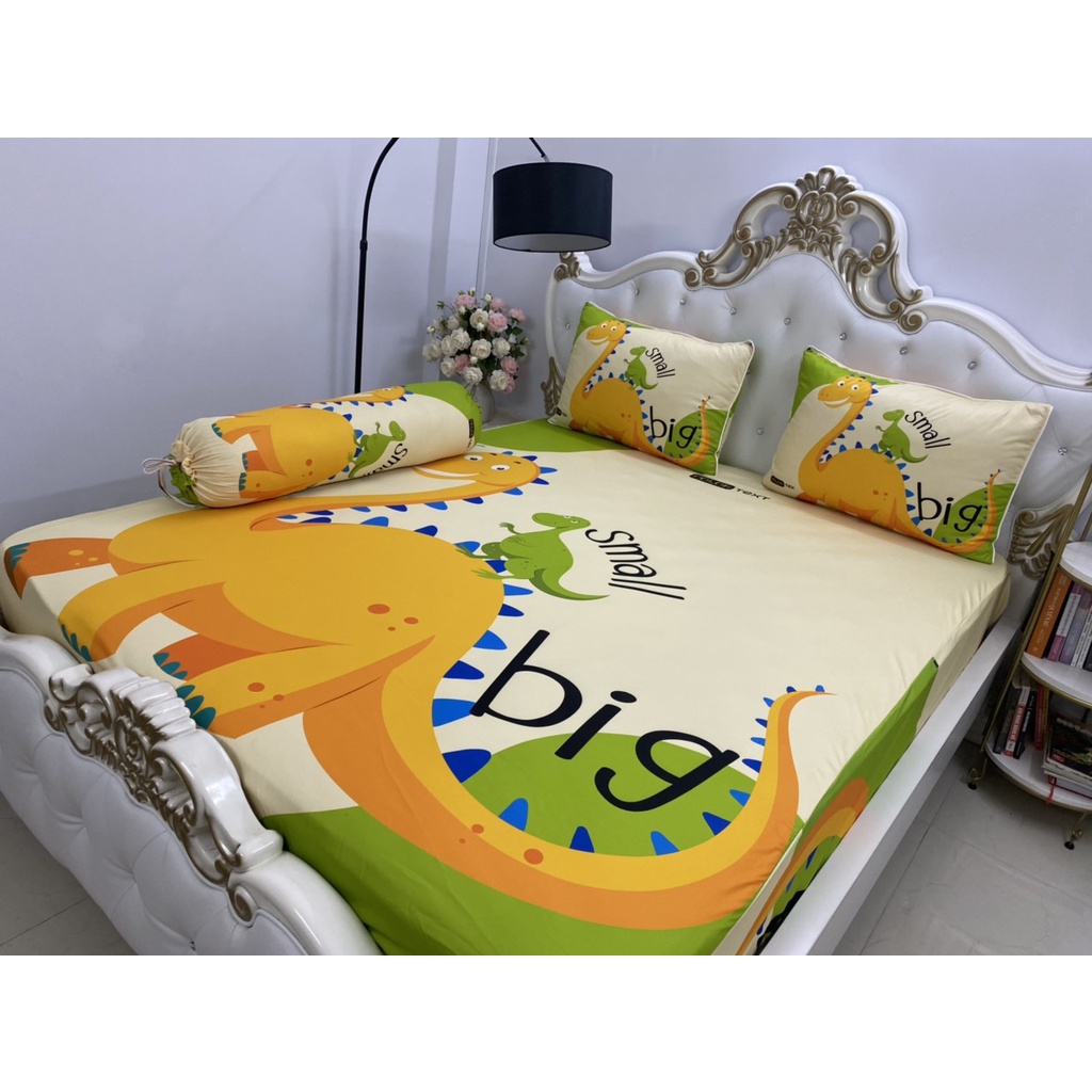 Bộ Drap gối  thun Ý 5D Cao Cấp , mát lạnh, thấm hút tốt