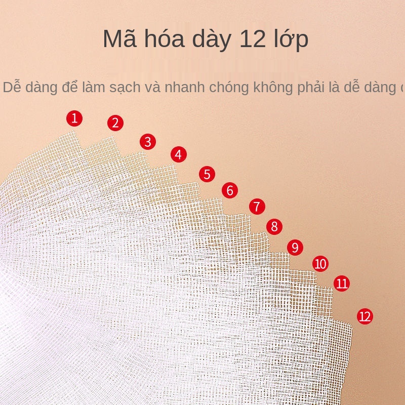 Khăn lau bát đĩa cotton nguyên chất, chống dính dầu, khăn lau bếp không xơ, sợi tre dày thấm nước vải gạc tinh khiết