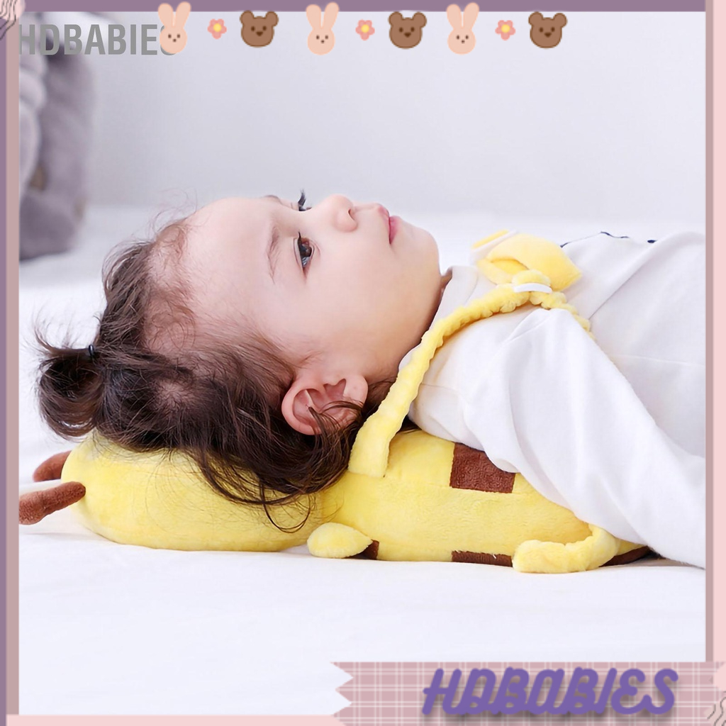 HDbabies Bộ bảo vệ đầu cho bé có thể điều chỉnh thoáng khí Hình con ong dễ thương Đệm trẻ mới biết đi với dây đeo ngực màu vàng