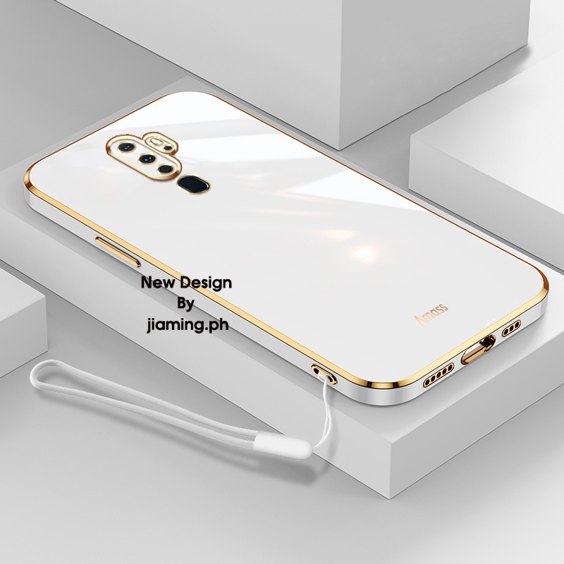 Ốp Điện Thoại Mềm Màu Kẹo Thiết Kế Sang Trọng Có Dây Đeo Cho OPPO A9 2020 A5 2020 2022
