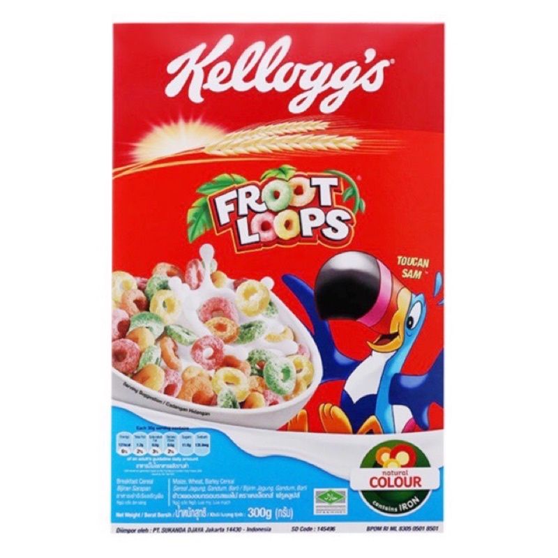 Ngủ cốc ăn sáng Kellogg's Froot Loops 160g