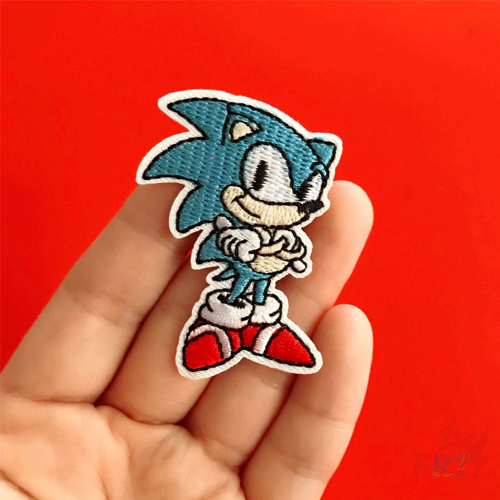 Bộ 1 / 2 miếng vá ủi quần áo hình nhím Sonic đáng yêu