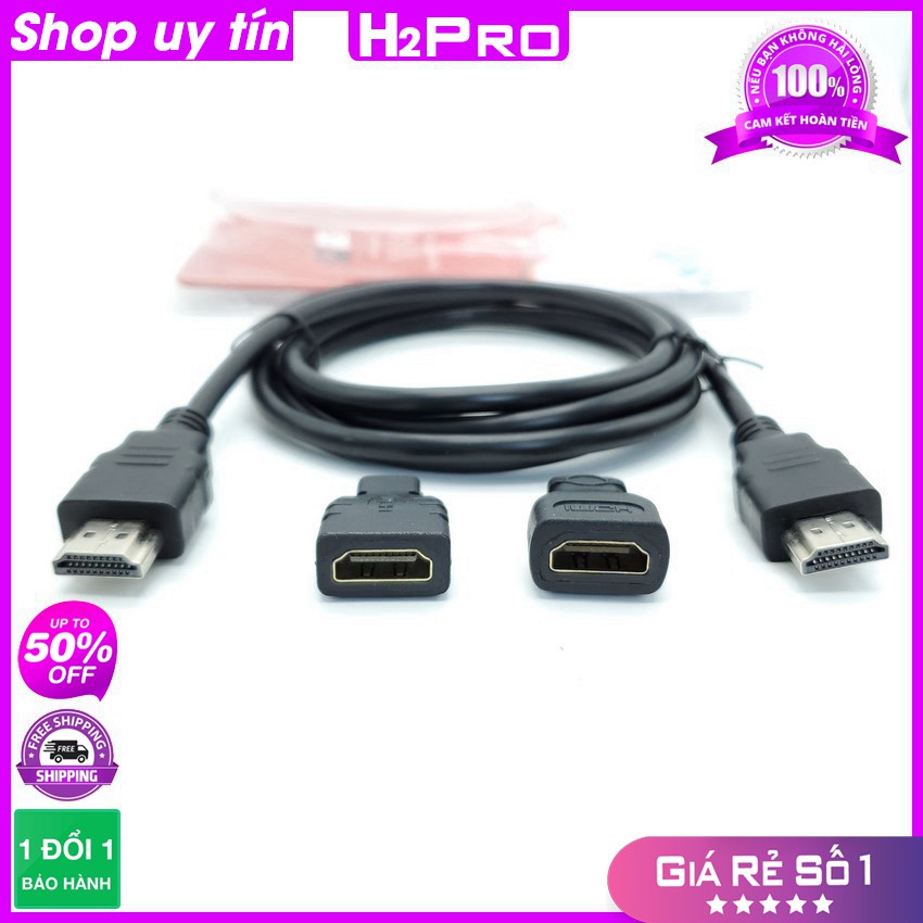 [RẺ VÔ ĐỊCH] BỘ CHUYỂN TÍN HIỆU CỔNG HDMI 3 TRONG 1 CHO ĐẦU CHUẨN HDTV, HDMI sang mini HDMI và micro HDMI