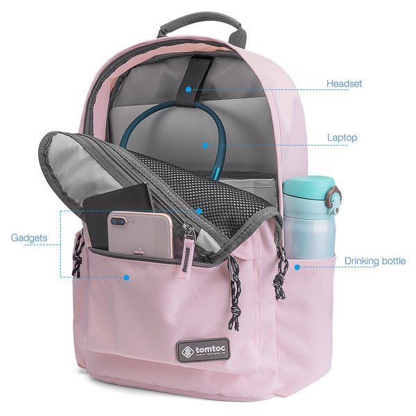 Balo Tomtoc A71-D01C01 Unisex travel Macbook 15" S Pink