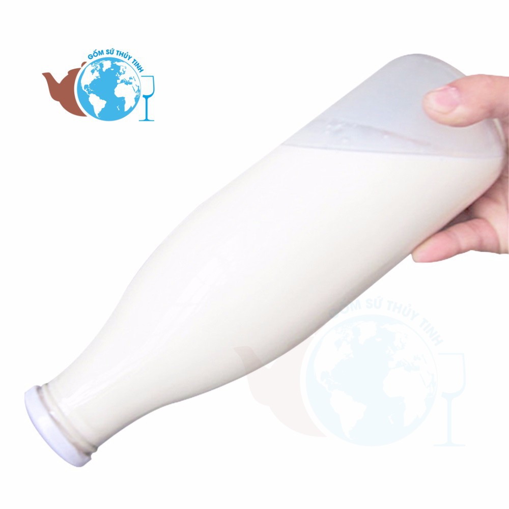 Chai thủy tinh đựng sữa nắp thiếc 1000ml | BigBuy360 - bigbuy360.vn