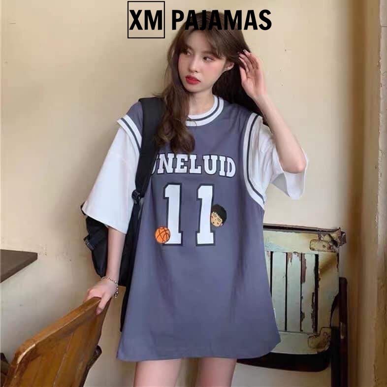 Áo thun số 11 uneluid form rộng tay lỡ unisex - Phông cộc thể thao raglan 4 màu cá tính hàn quốc ulzzang