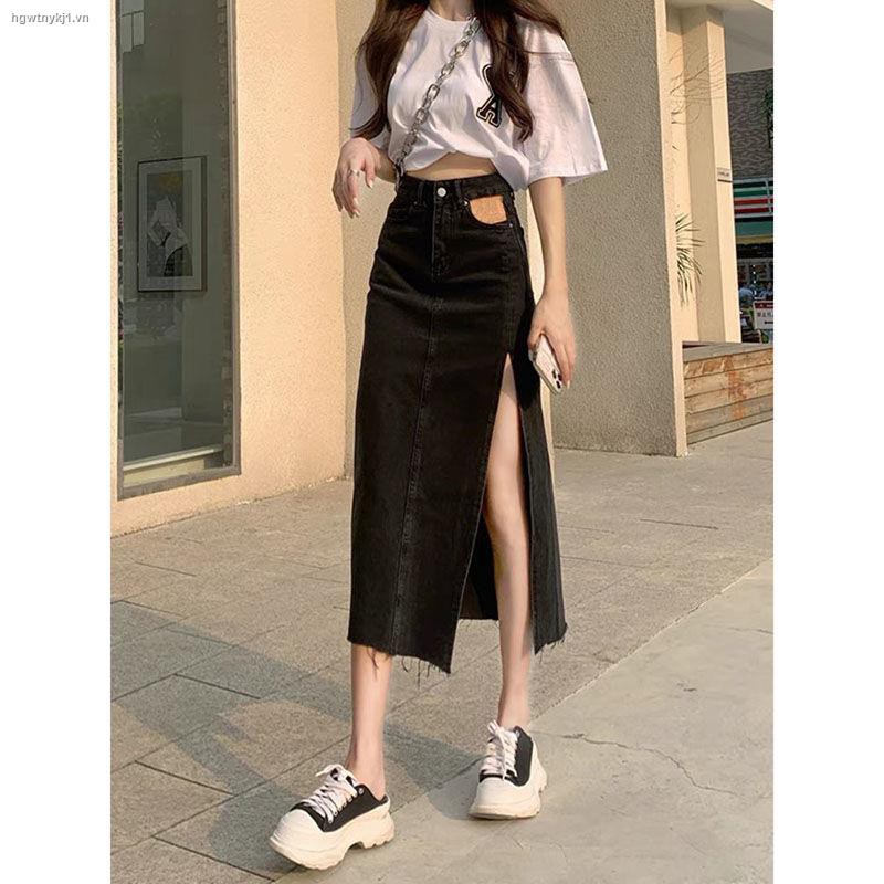 chân váy jean Dài Xẻ Tà Thời Trang Dành Cho Nữ | BigBuy360 - bigbuy360.vn