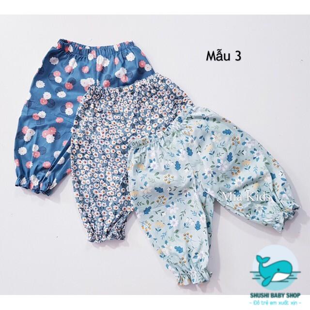 [Có sẵn] [FreeShip] [Ảnh thật] Quần Bí Quần Dài Miakids Hoa Nhí Vải Thô Mát Xinh