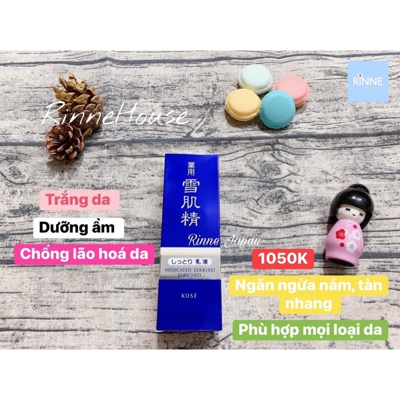 Sữa Dưỡng Trắng Da KOSÉ SEKKISEI EMULSION