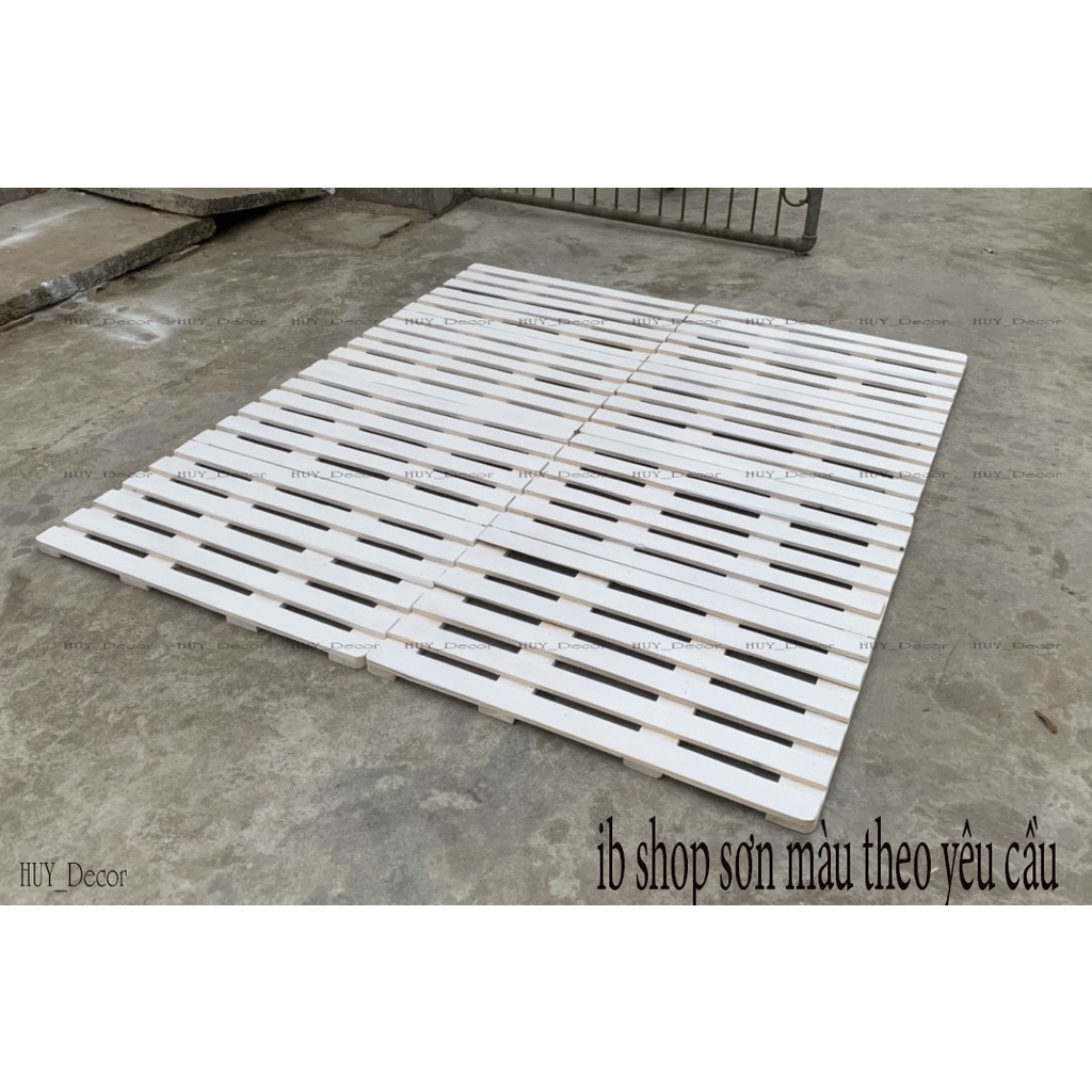 Giường Pallet 1m8x2m  Gỗ Thông Gấp Gọn Cho Homestay