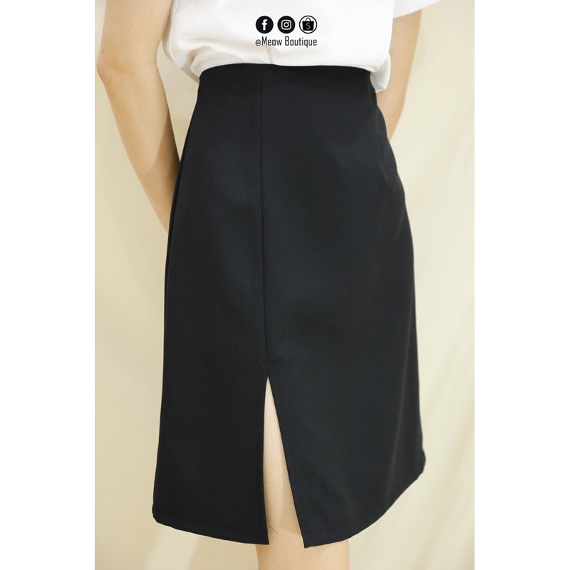 [Hình thật tự chụp] Chân Váy công sở chữ A midi ngang gối Meow Boutique | BigBuy360 - bigbuy360.vn
