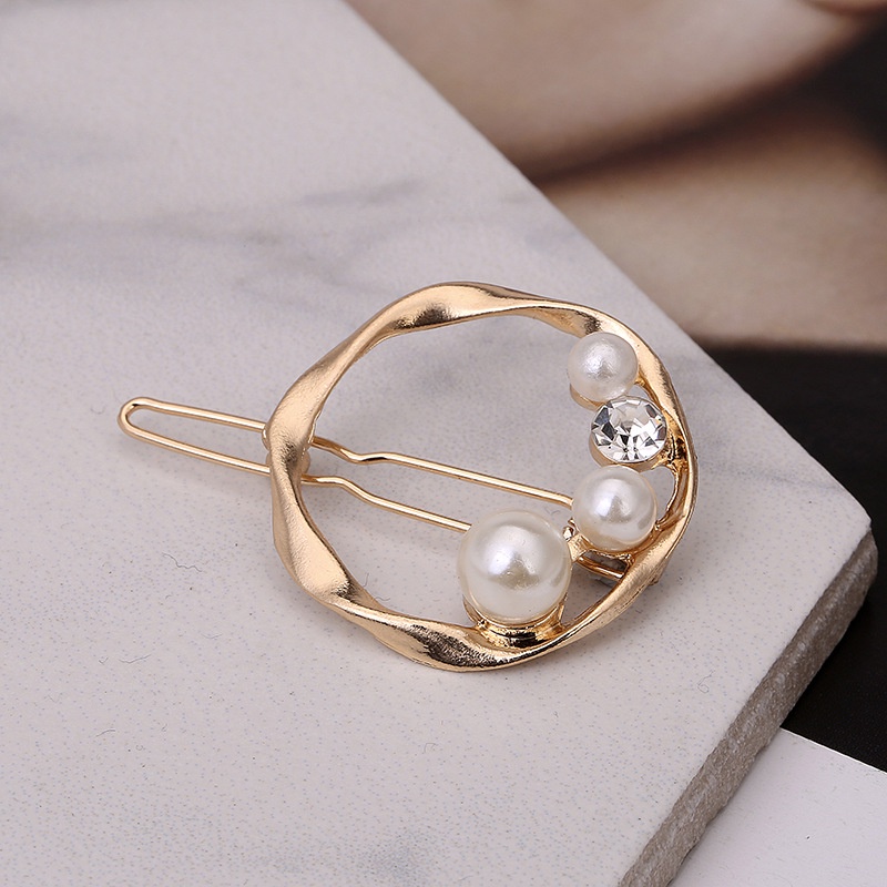 Kẹp Tóc Hình Ngôi Sao Năm Cánh Đính Ngọc Trai Vàng Thời Trang 2022