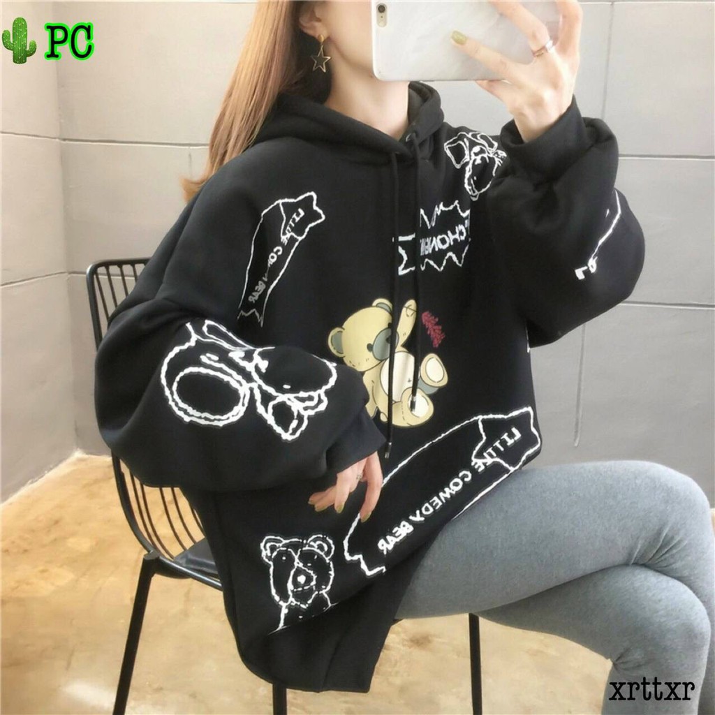 ÁO KHOÁC HOODIE NỮ PHỐI HÌNH CUTE | BigBuy360 - bigbuy360.vn