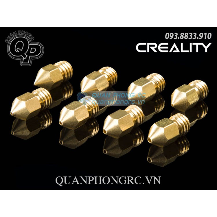 Đầu Đùn Nhựa Creality Máy In 3D 1.75mm - 0.4mm Brass Printer Nozzle (1 Cái)