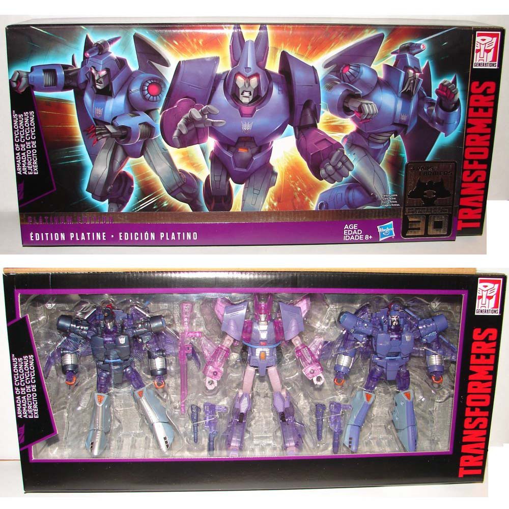 Bộ 3 Robot Transformers Platinum Edition Armada of Cyclonus - Scourge - Decepticon Sweep