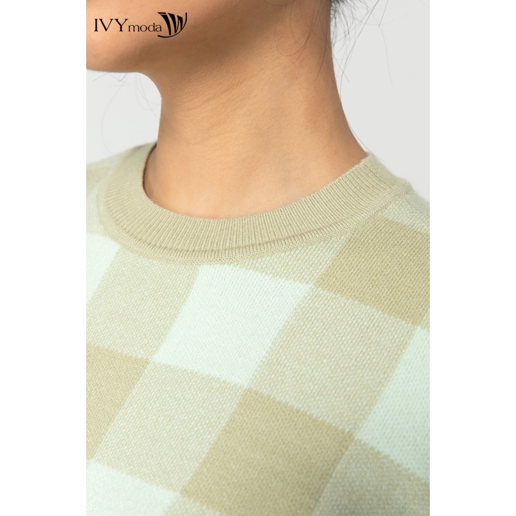 Áo len nữ kẻ bo gấu IVY moda MS 57B7960 | BigBuy360 - bigbuy360.vn