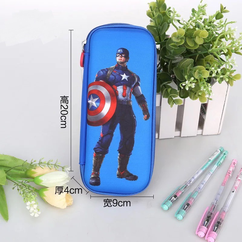 Túi Đựng Bút 8MZG Sức Chứa Lớn In Hình Spiderman Captain America