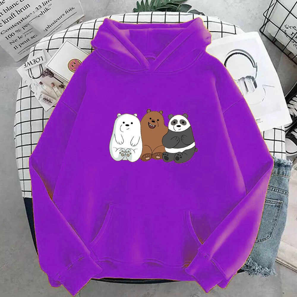 Áo khoác Hoodie form rộng sweater nỉ Ulzzang 3 chú gấu Hot trend Thời Trang Thu Đông siêu đẹp haiianhh2016 | BigBuy360 - bigbuy360.vn
