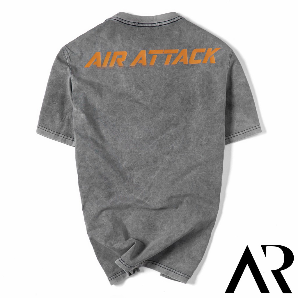 Áo thunTshirt 01 Air Attack Chất vải co dãn 4 chiều giữ form, thoáng mát được wax màu xám khói siêu bắt mắt.AREMI